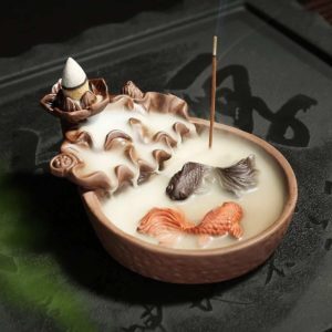 Fish Backflow Incense (1) Incense Koi Pond