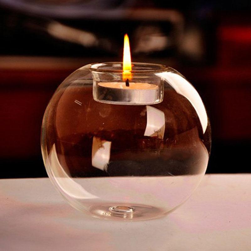 Glass Candle Holder (1) Candle Meditation Timer